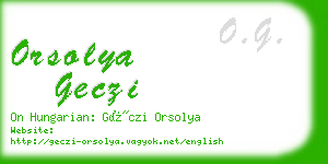 orsolya geczi business card